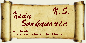 Neda Šarkanović vizit kartica